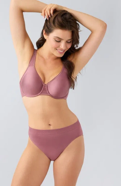 Wacoal Basic Beauty Full Figure Underwire Bra In Brown