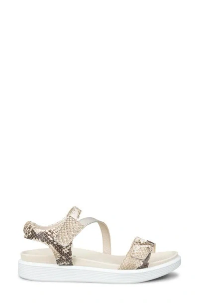 Ecco Soft Three Strap Sandal In White