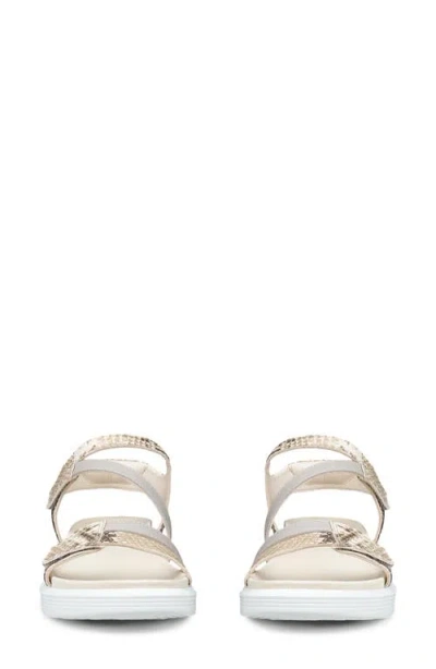 Ecco Soft Three Strap Sandal In White