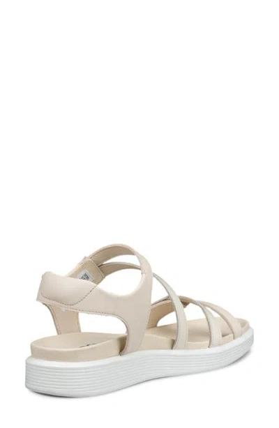 Ecco Soft Three Strap Sandal In White
