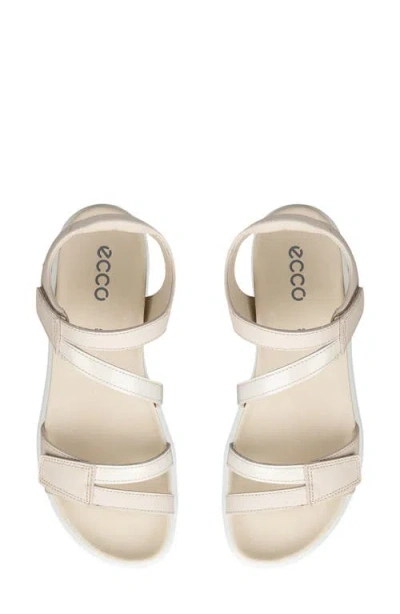 Ecco Soft Three Strap Sandal In White
