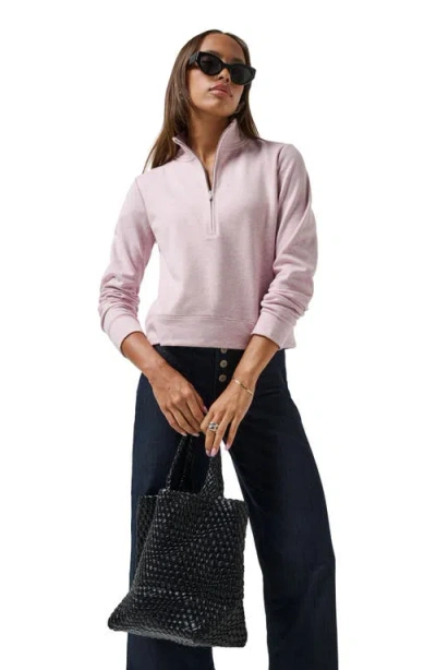 Travismathew Cloud Half Zip Pullover In Pink