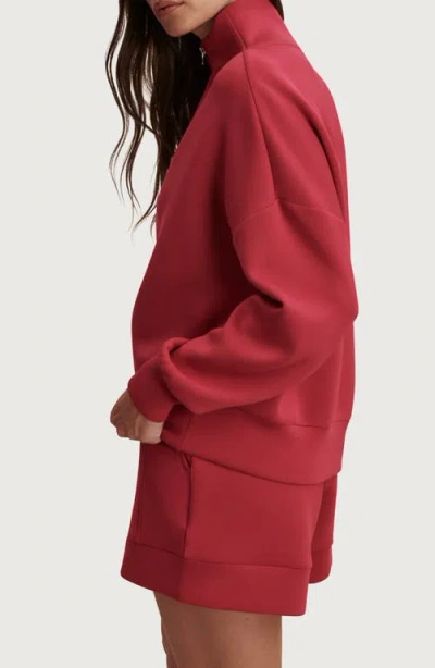Varley Hawley Half-zip Sweatshirt In Red