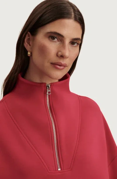 Varley Hawley Half-zip Sweatshirt In Red