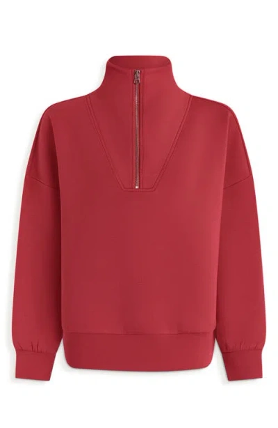 Varley Hawley Half-zip Sweatshirt In Red