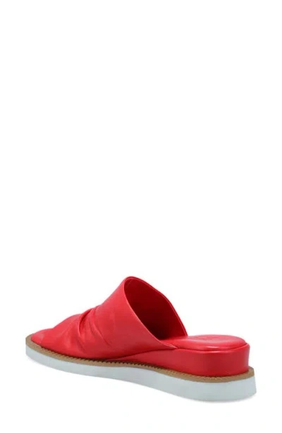 Miz Mooz Erin Platform Wedge Slide Sandal In Red
