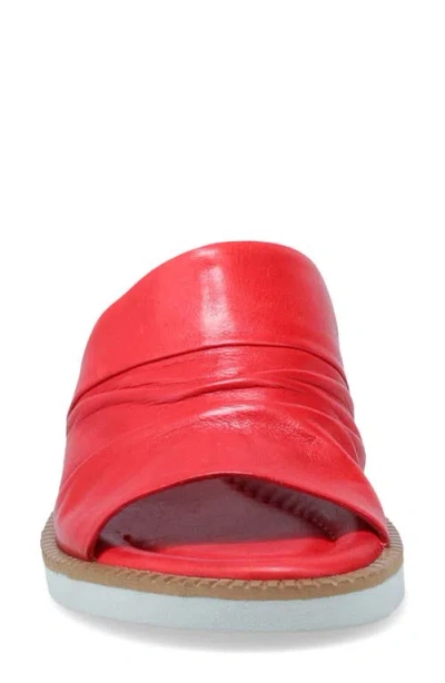 Miz Mooz Erin Platform Wedge Slide Sandal In Red