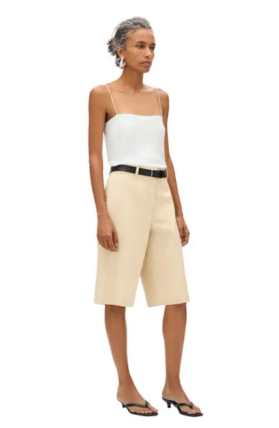 Another Tomorrow Bermuda Pant In Brown