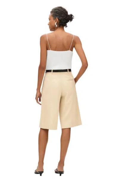 Another Tomorrow Bermuda Pant In Brown