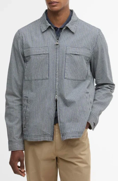 Barbour Willowburn Gingham Overshirt In Gray