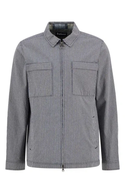 Barbour Willowburn Gingham Overshirt In Gray