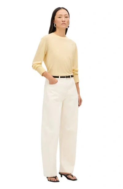 Another Tomorrow Denim Curved Pant In Neutral