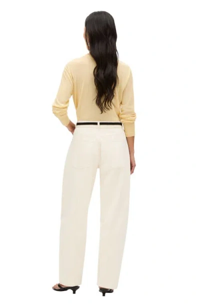 Another Tomorrow Denim Curved Pant In Neutral