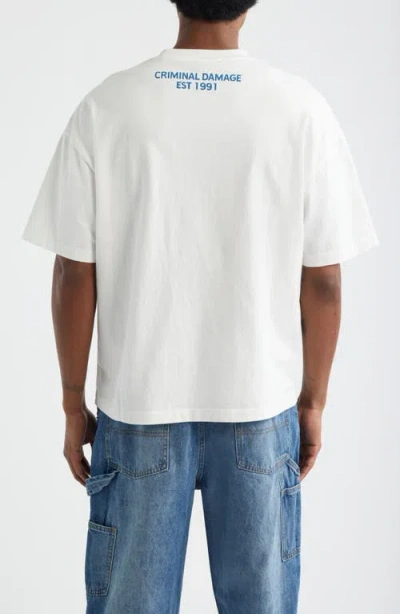 Criminal Damage Samurai Graphic T-shirt In White