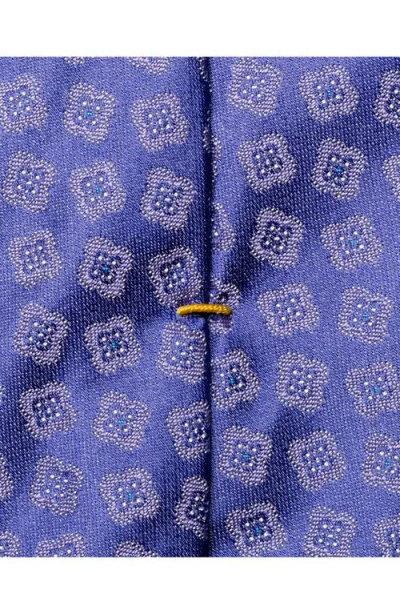 Eton Medallion Silk Tie In Blue