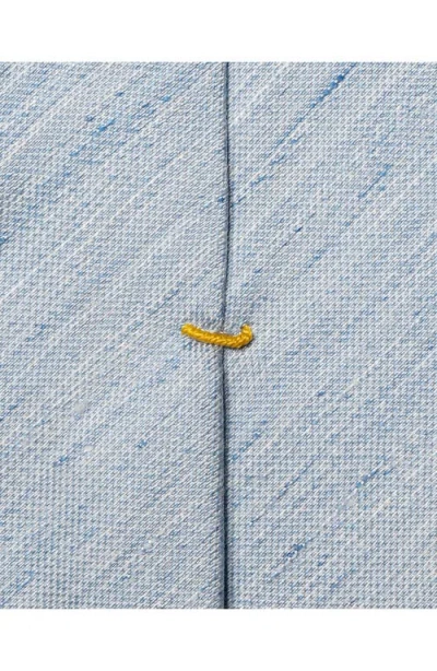 Eton Light Blue Solid Linen & Silk Tie In Pattern