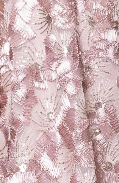 Betsy & Adam Soutache Sequin Sleeveless Cocktail Dress In Pink