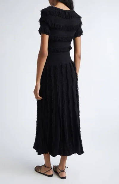 Max Mara Sleeveless Geometric-print Jersey Midi Dress In Black