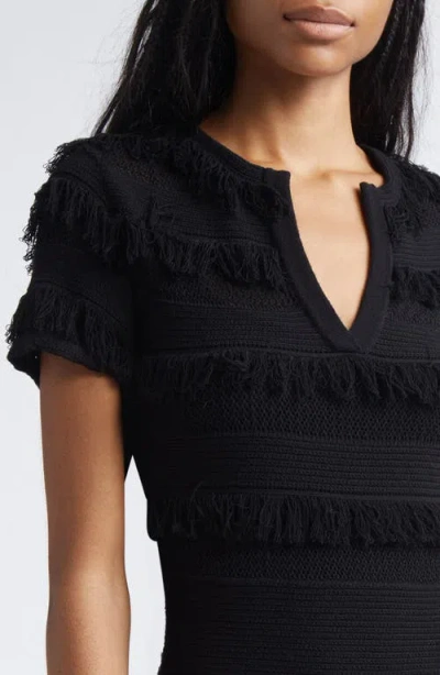 Max Mara Sleeveless Geometric-print Jersey Midi Dress In Black