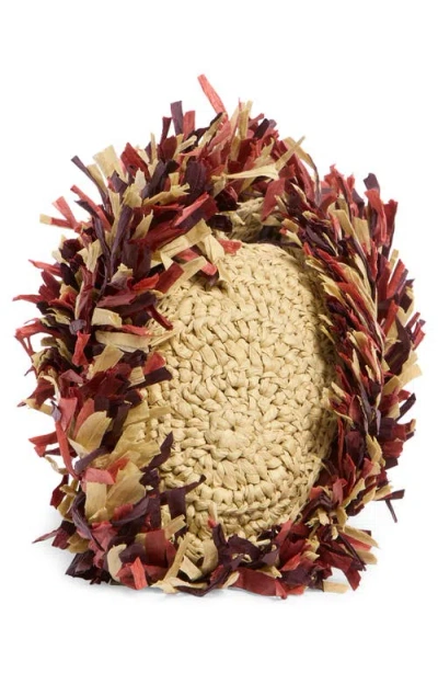 Sam Edelman Lily Straw Clutch In Red
