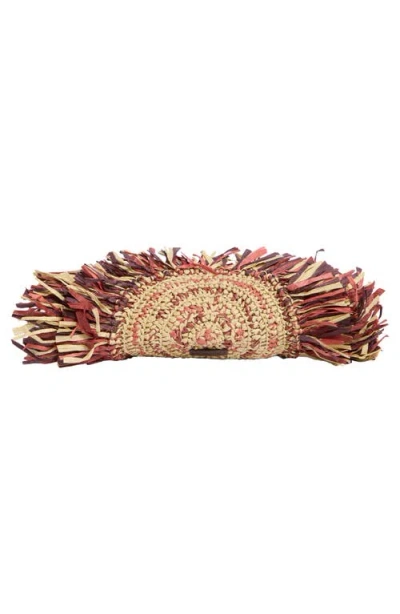 Sam Edelman Lily Straw Clutch In Red