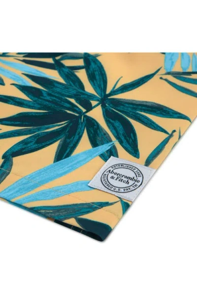 Abercrombie Boys' 5-8 Printed Swim Trunks In Green