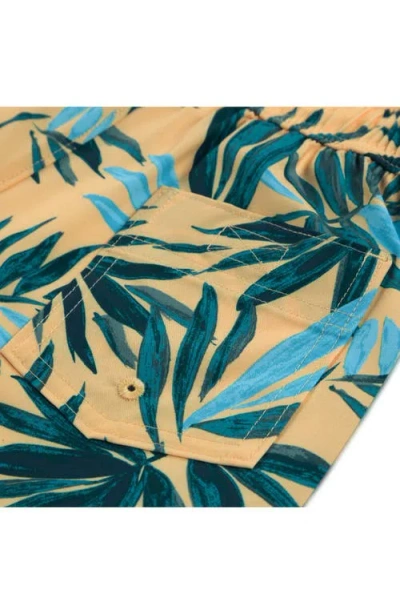 Abercrombie Boys' 5-8 Printed Swim Trunks In Green