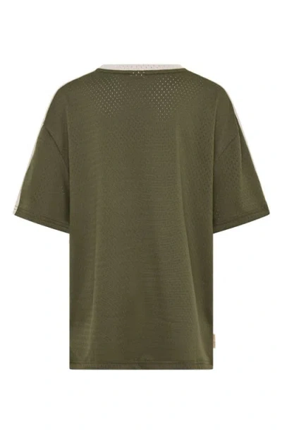 Tiny Tribe Kids' Segment Shoulder Mesh T-shirt In Green