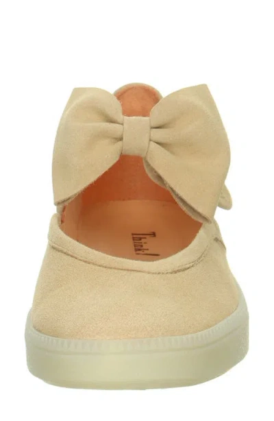 Think ! Turna Bow Sneaker In Brown