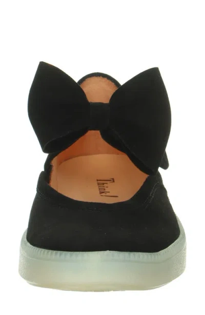 Think ! Turna Bow Sneaker In Black