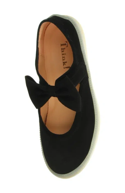 Think ! Turna Bow Sneaker In Black