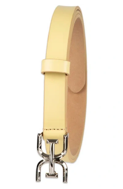 Sam Edelman Double E Logo Slim Leather Belt In Purple