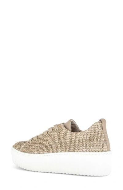 Gabor Woven Platform Sneaker In Brown