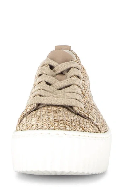 Gabor Woven Platform Sneaker In Brown