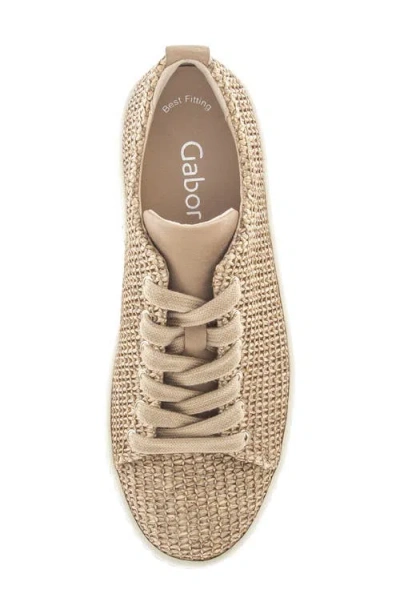 Gabor Woven Platform Sneaker In Brown