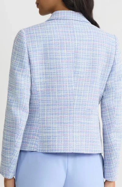 Kasper One-button Tweed Jacket In Blue