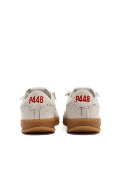 P448 Baskets Monza En Cuir In Neutral