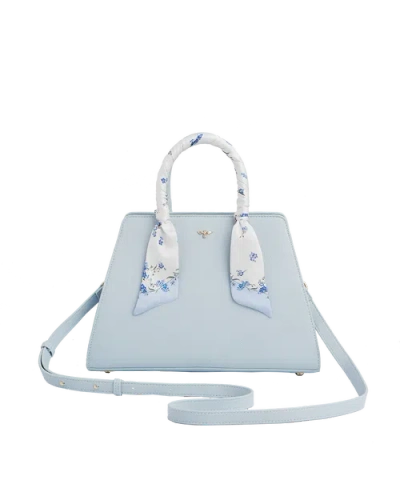 Fable England Medium Structured Tote Bag In Blue