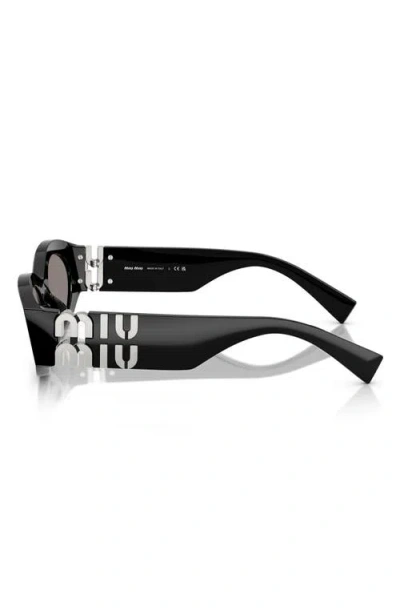 Miu Miu 54mm Rectangular Sunglasses In Black