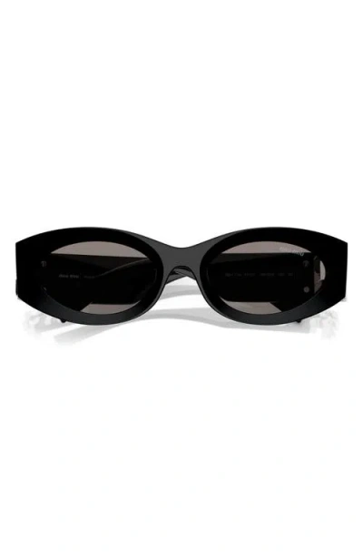 Miu Miu 54mm Rectangular Sunglasses In Black
