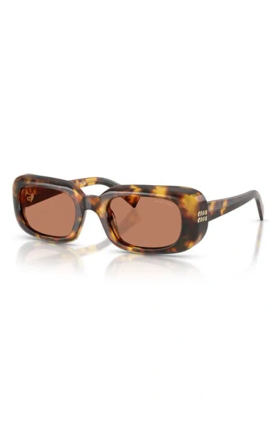 Miu Miu 52mm Rectangular Sunglasses In Pink