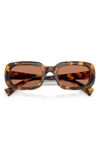 Miu Miu 52mm Rectangular Sunglasses In Pink