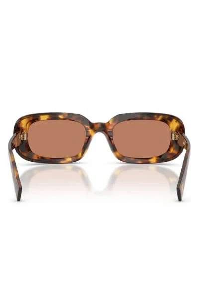 Miu Miu 52mm Rectangular Sunglasses In Pink