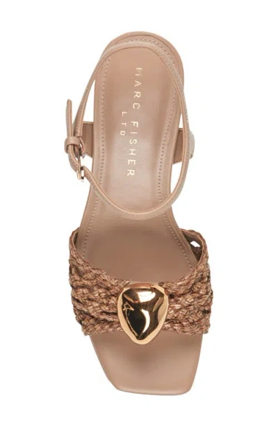 Marc Fisher Ltd Cabell Ankle Strap Platform Sandal In Neutral
