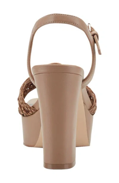 Marc Fisher Ltd Cabell Ankle Strap Platform Sandal In Neutral