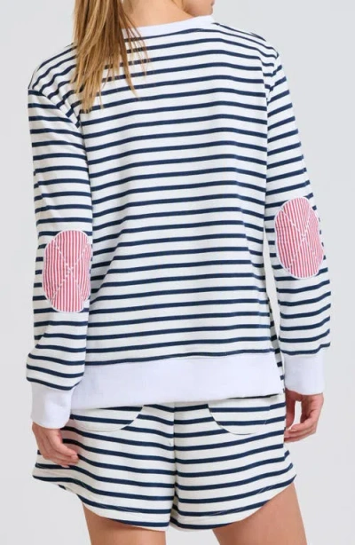Shirty Zipside Nautical Anchor Sweatshirt In Multi
