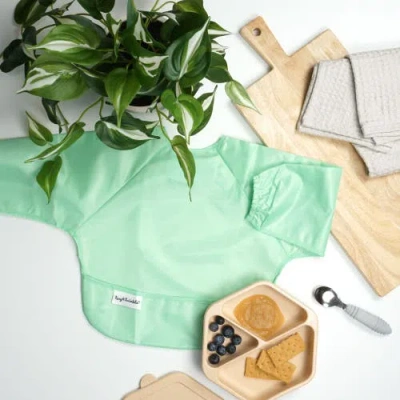 Tiny Twinkle Mess-proof/waterproof 2-pack Long-sleeve Bib In Green