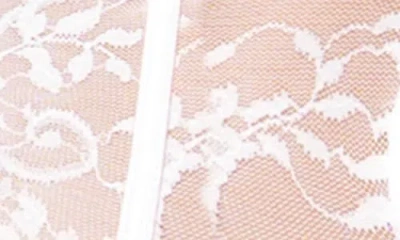 Mapalé Mapale Floral Mesh Bustier And G-string Set In White