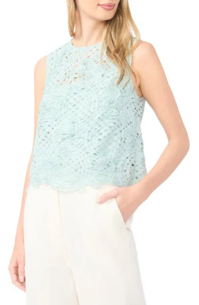 Ted Baker Hazel Sheer Lace Shell In Blue