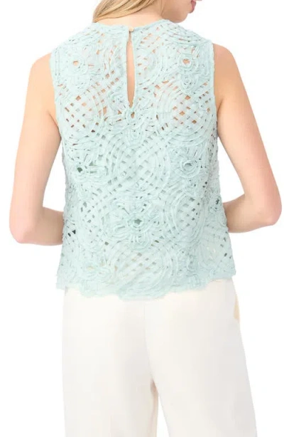 Ted Baker Hazel Sheer Lace Shell In Blue